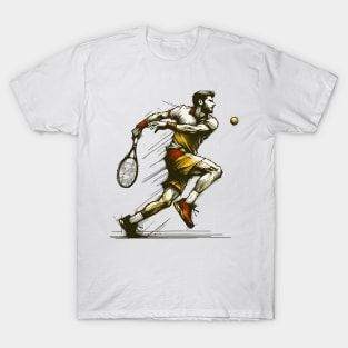 Tennis Illustration T-Shirt